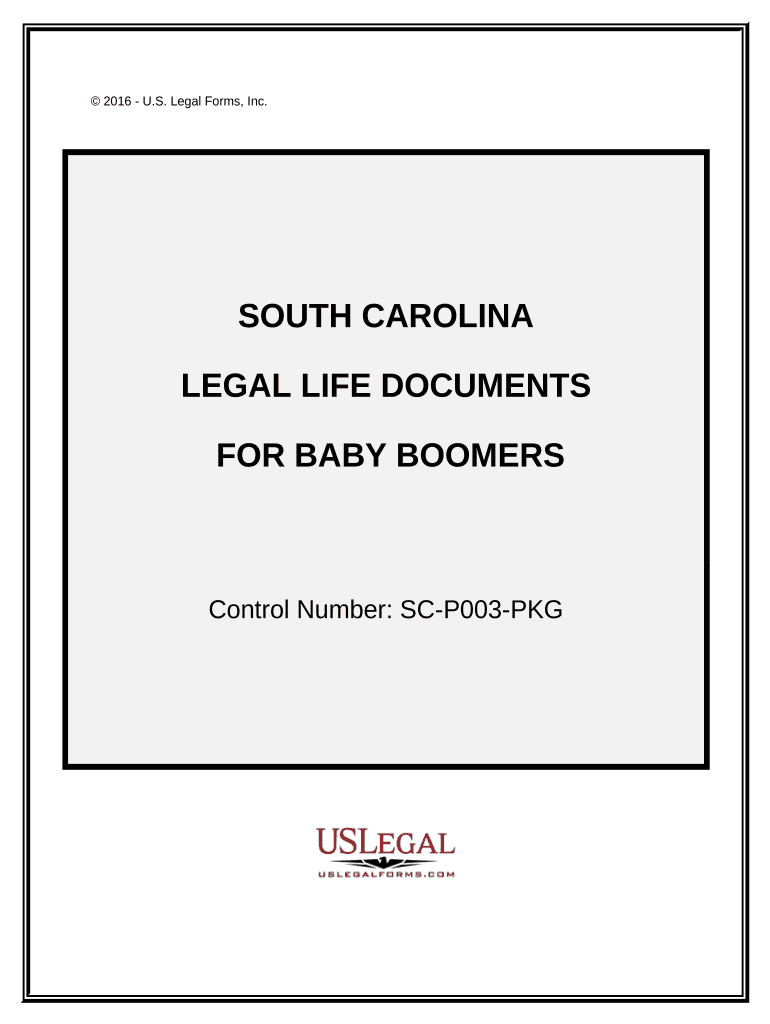 Essential Legal Life Documents for Baby Boomers South Carolina  Form