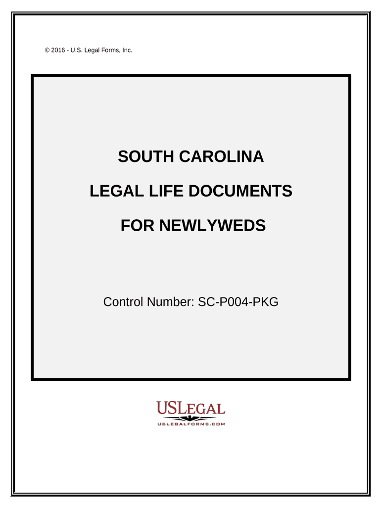 Essential Legal Life Documents for Newlyweds South Carolina  Form