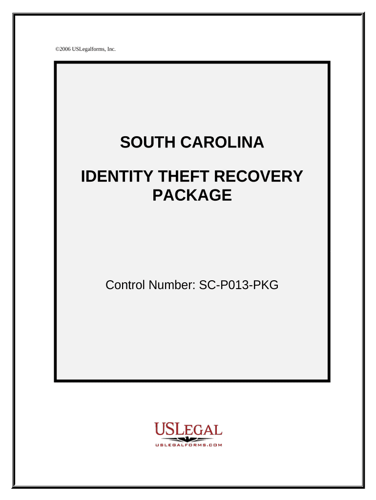 Identity Theft Recovery Package South Carolina  Form