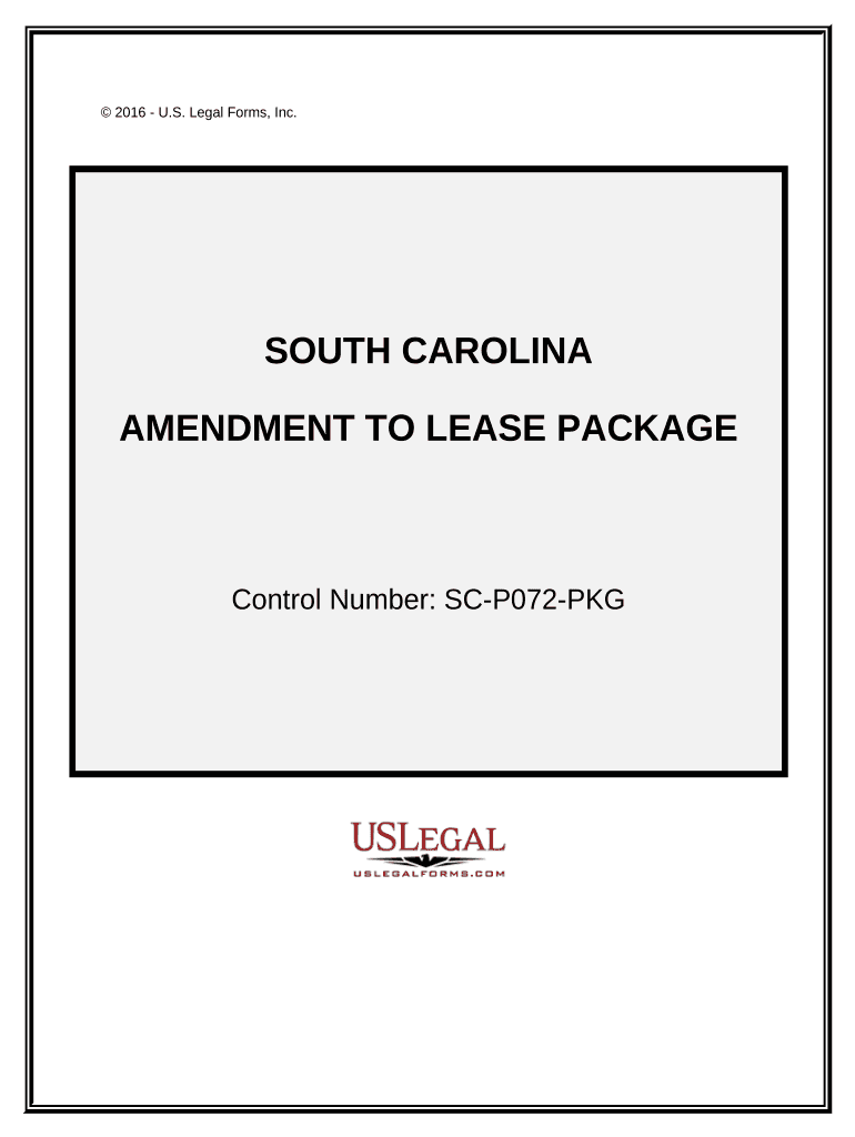 Amendment of Lease Package South Carolina  Form