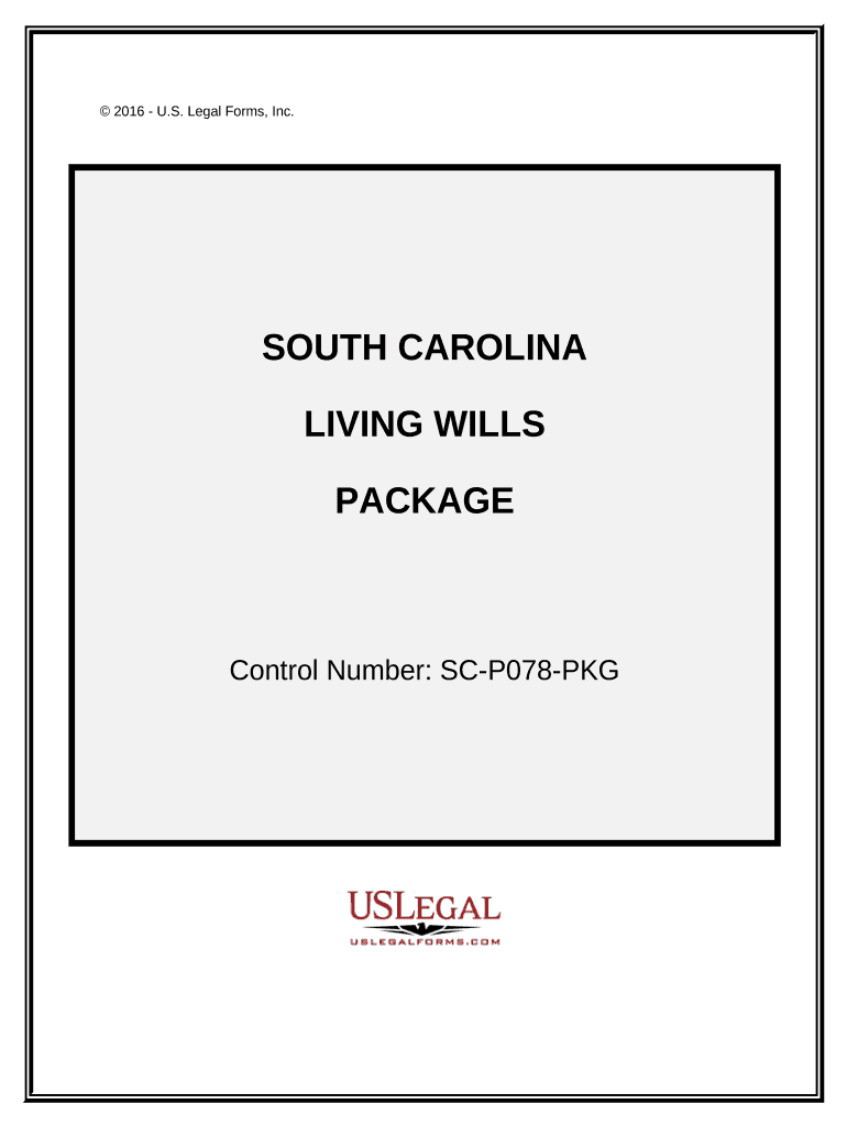 Living Wills and Health Care Package South Carolina  Form