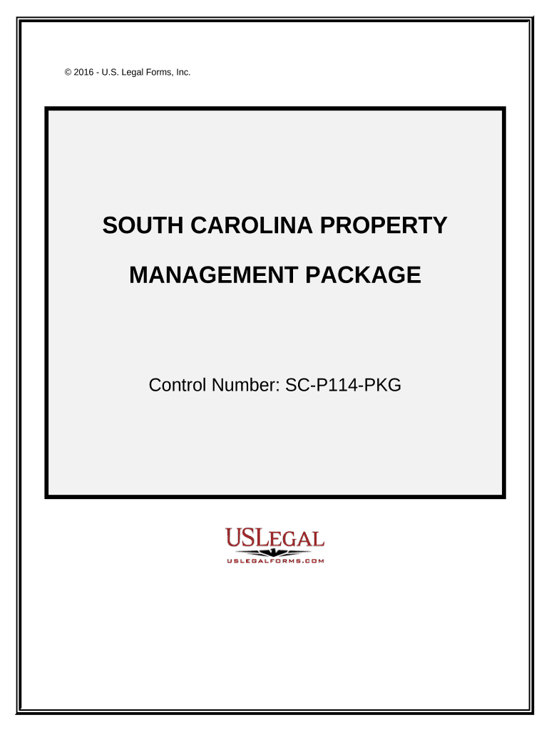 South Carolina Property Management  Form