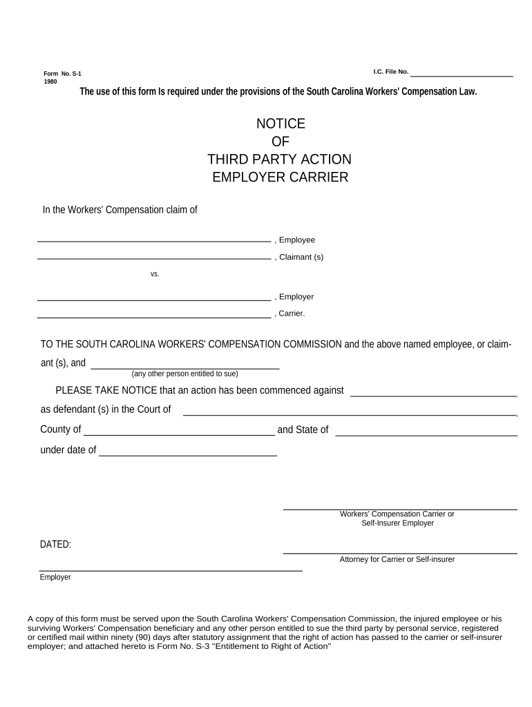 South Carolina Employer  Form