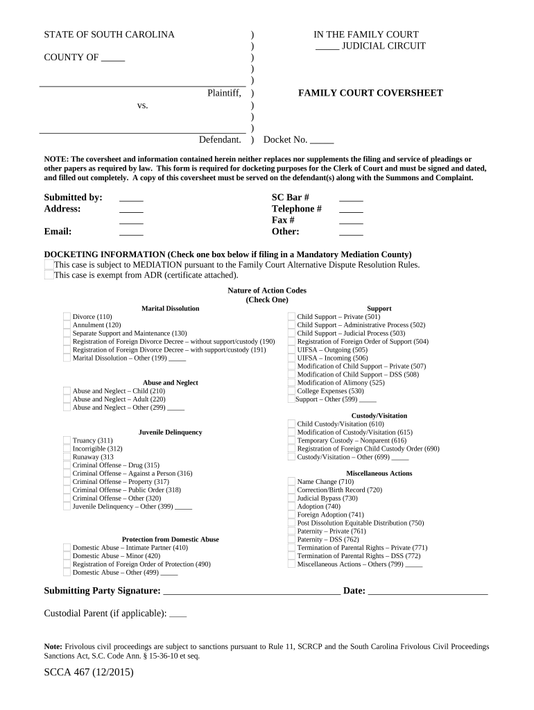 Family Court  Form
