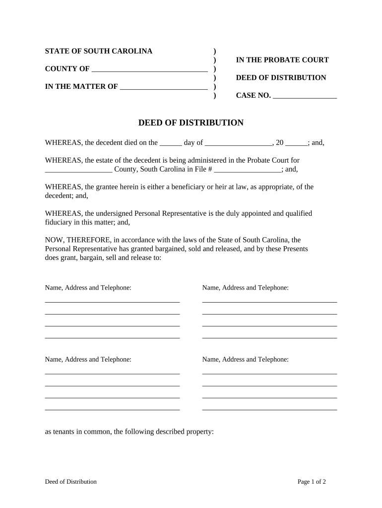 South Carolina Form