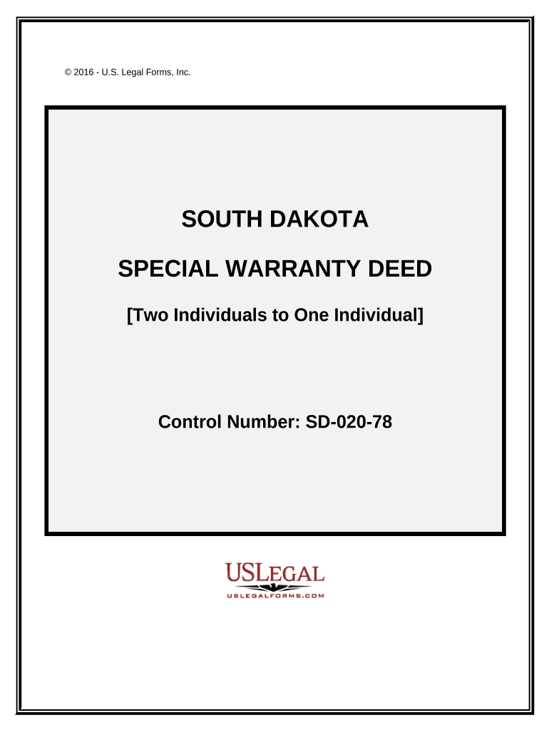 Special Warranty Deed South Dakota  Form