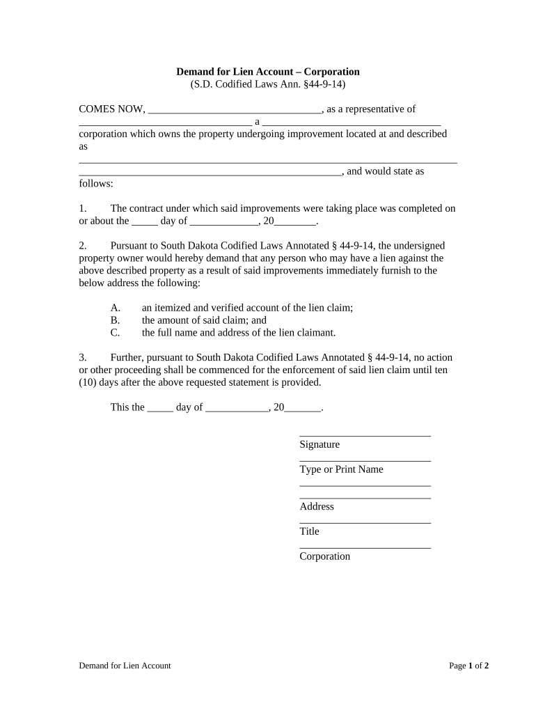 Sd Corporation  Form