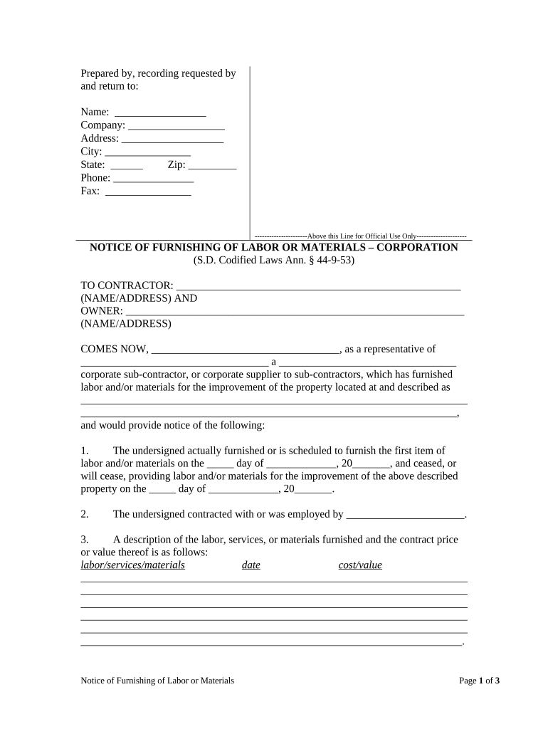 Sd Corporation  Form