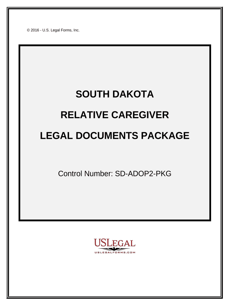 South Dakota Relative Caretaker Legal Documents Package South Dakota  Form