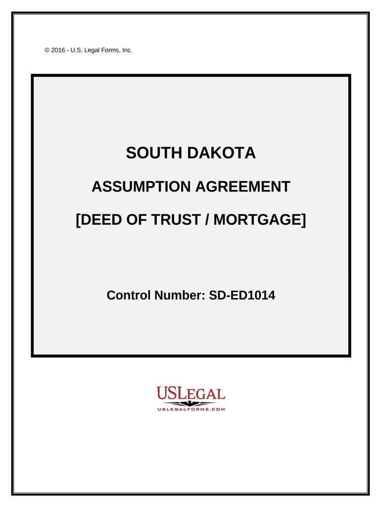 Assumption Agreement of Mortgage and Release of Original Mortgagors South Dakota  Form