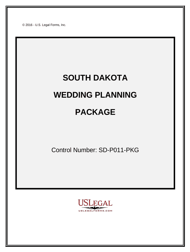 Wedding Planning or Consultant Package South Dakota  Form