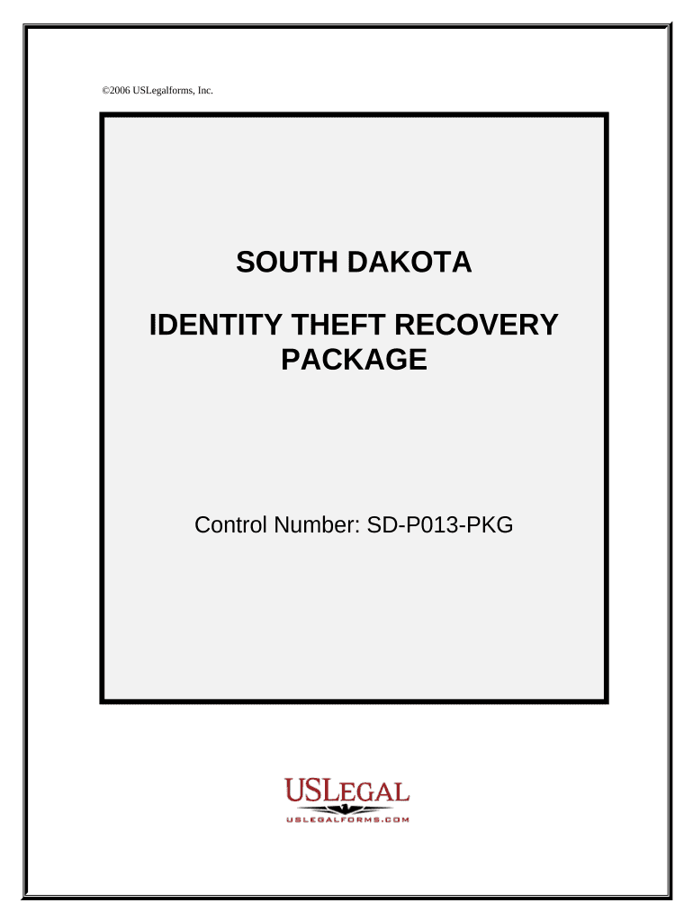 Identity Theft Recovery Package South Dakota  Form