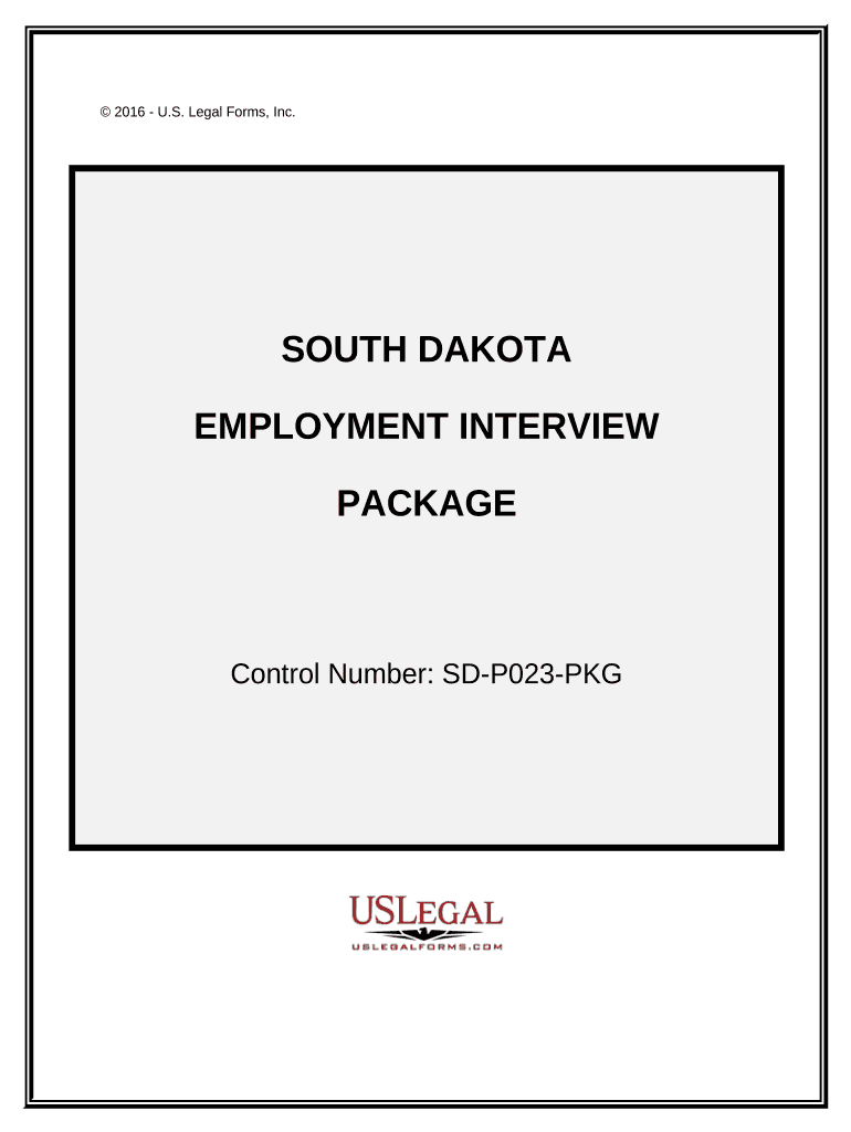 Employment Interview Package South Dakota  Form