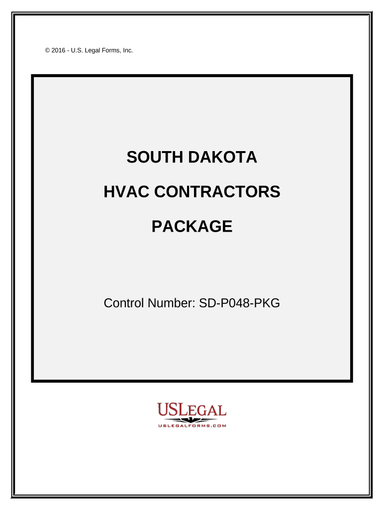 HVAC Contractor Package South Dakota  Form