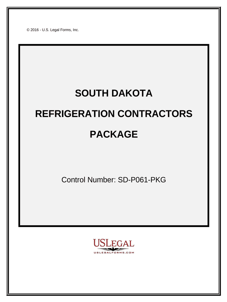 Refrigeration Contractor Package South Dakota  Form