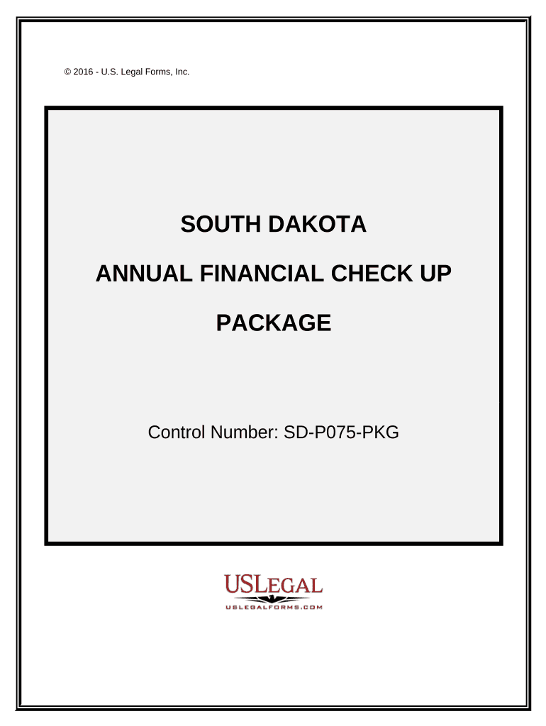 Annual Financial Checkup Package South Dakota  Form