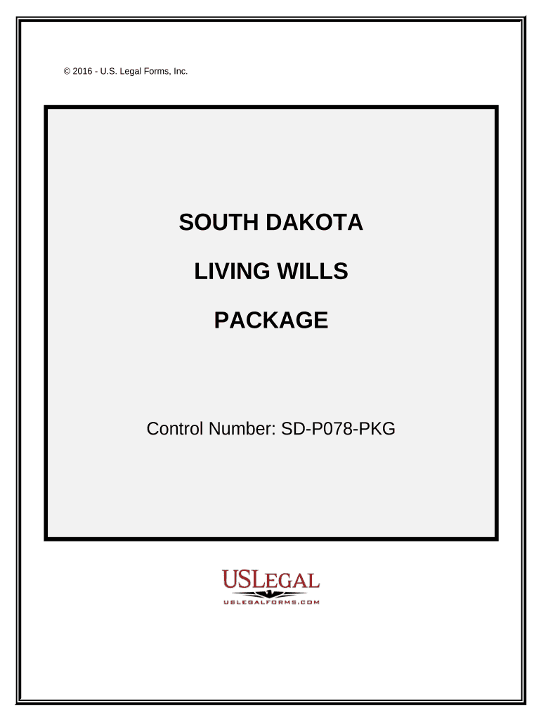 Living Wills and Health Care Package South Dakota  Form