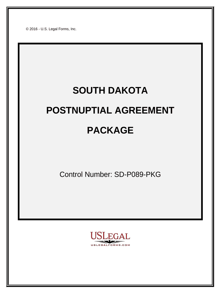 Postnuptial Agreements Package South Dakota  Form