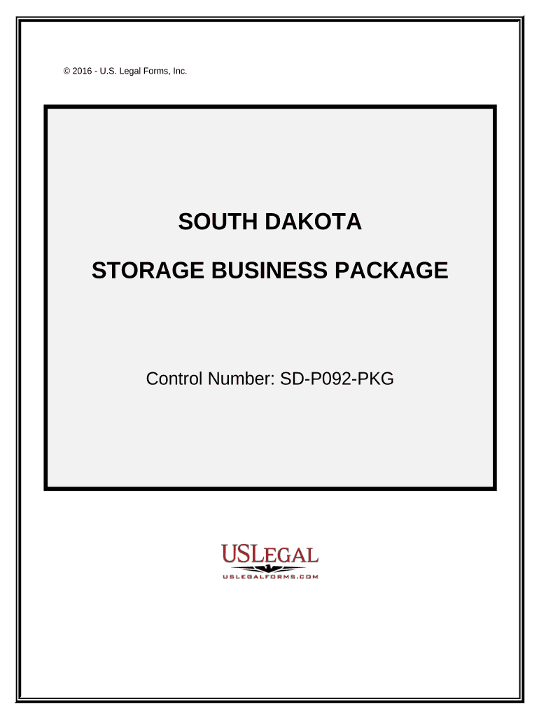 Storage Business Package South Dakota  Form