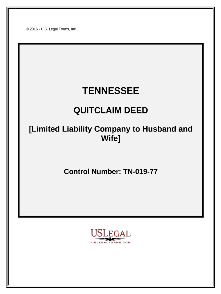 Quitclaim Deed Limited Liability Company to Husband and Wife Tennessee  Form