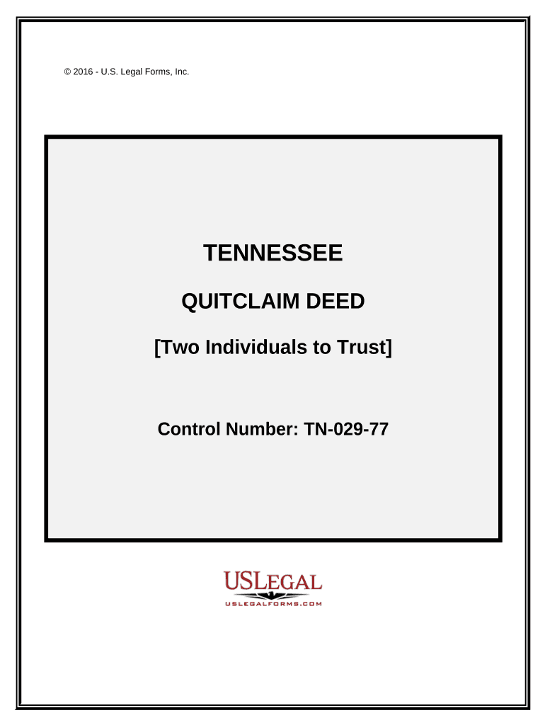 Tennessee Quitclaim Deed  Form