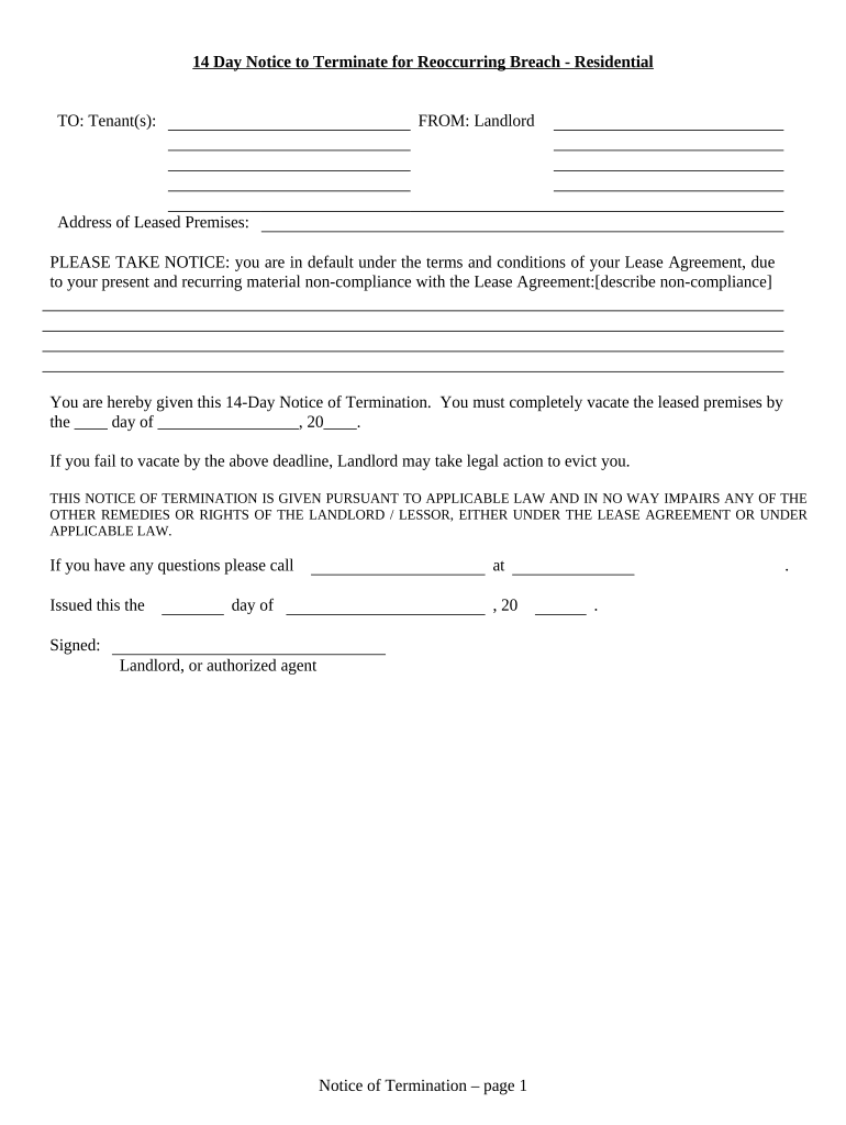 Tennessee Breach  Form