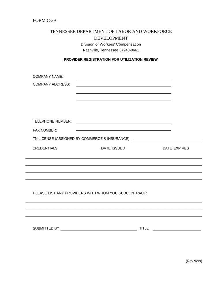 Tn Workers Compensation  Form
