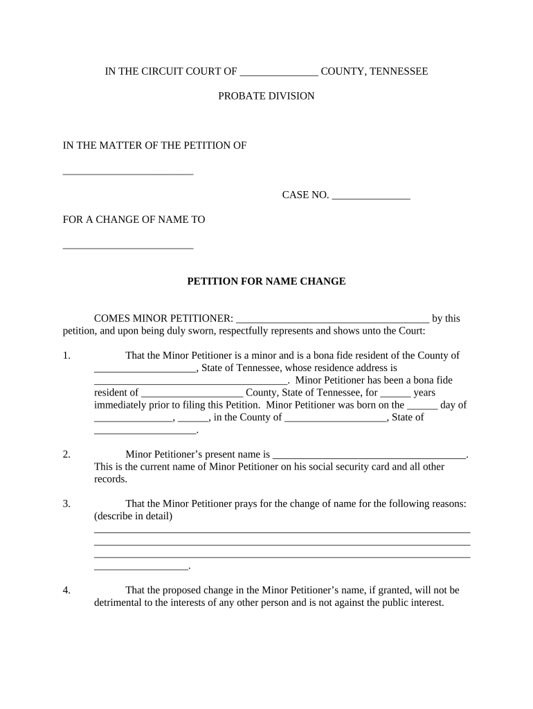 Tn Name Change  Form