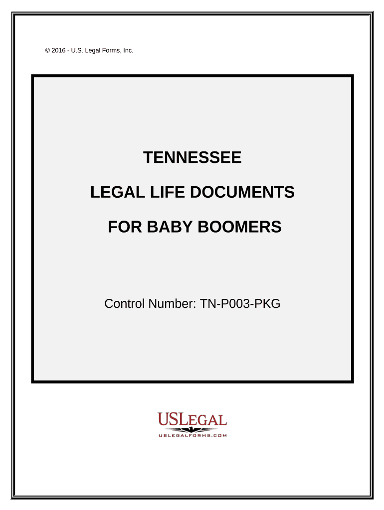 Essential Legal Life Documents for Baby Boomers Tennessee  Form
