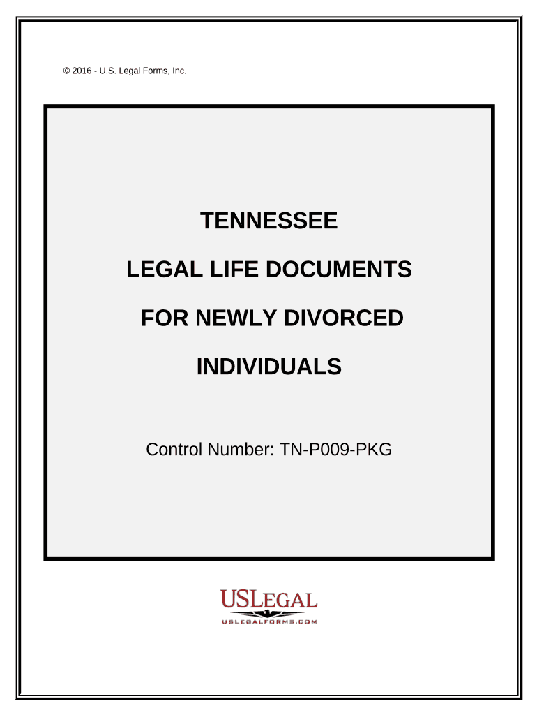 Newly Divorced Individuals Package Tennessee  Form