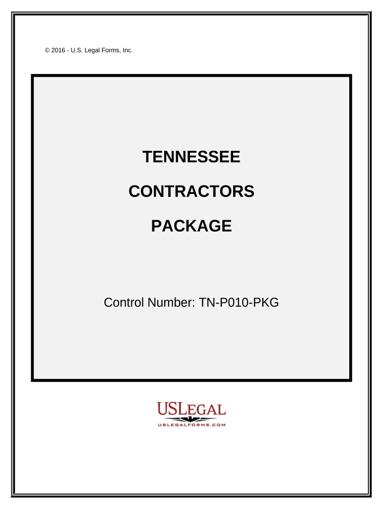 Contractors Forms Package Tennessee