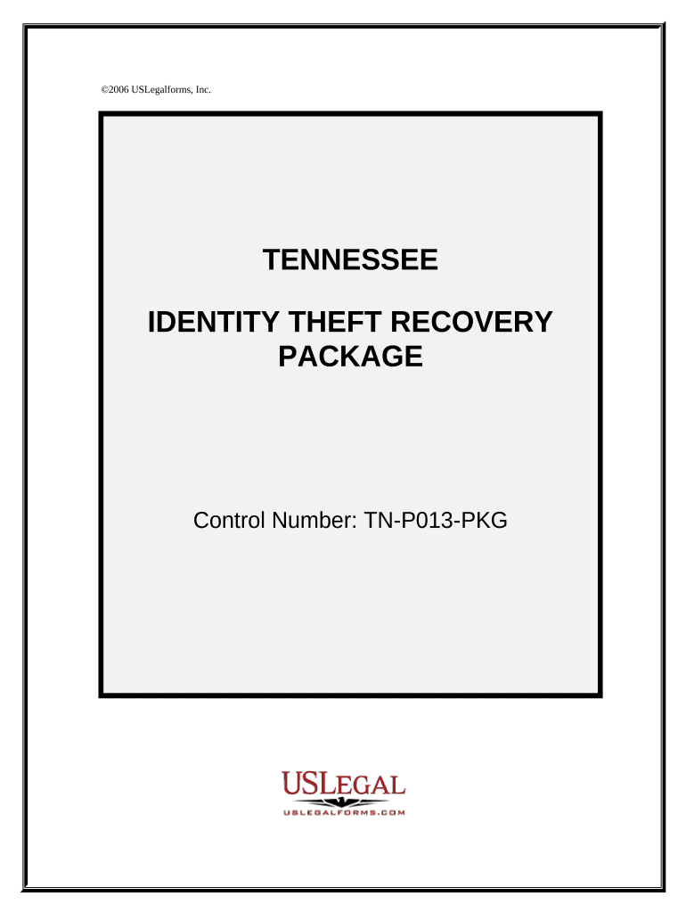 Identity Theft Recovery Package Tennessee  Form