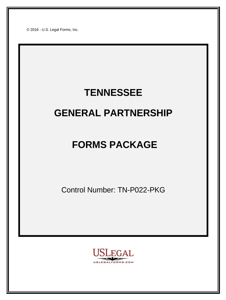General Partnership Package Tennessee  Form