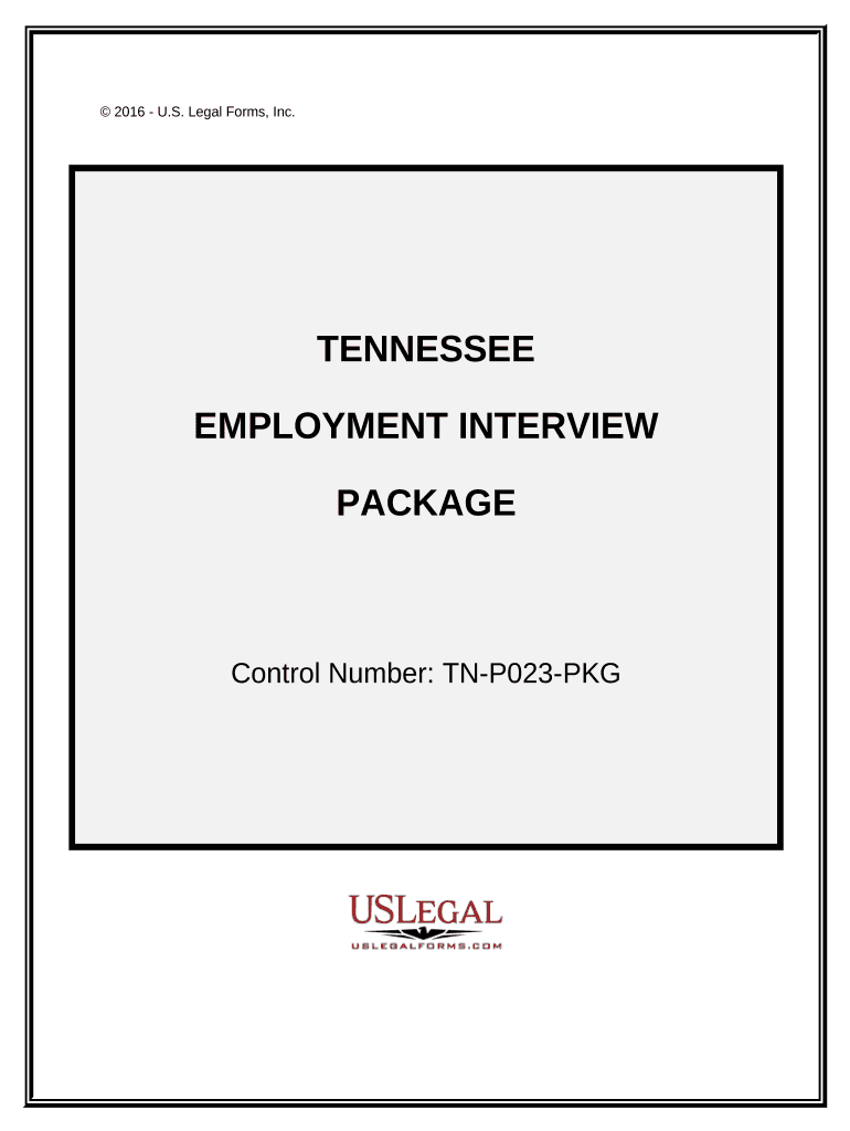 Employment Interview Package Tennessee  Form