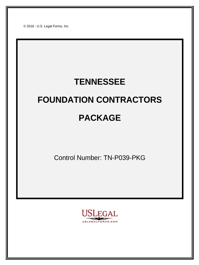 Foundation Contractor Package Tennessee  Form