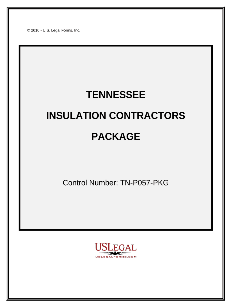 Insulation Contractor Package Tennessee  Form