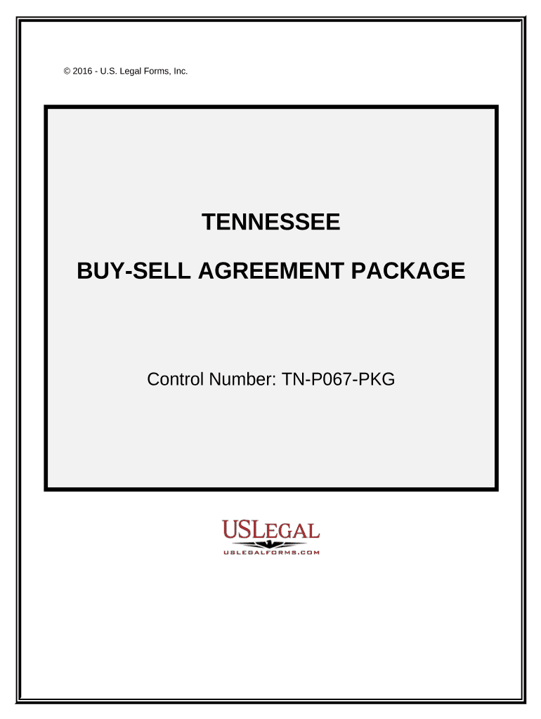 Buy Sell Agreement Package Tennessee  Form