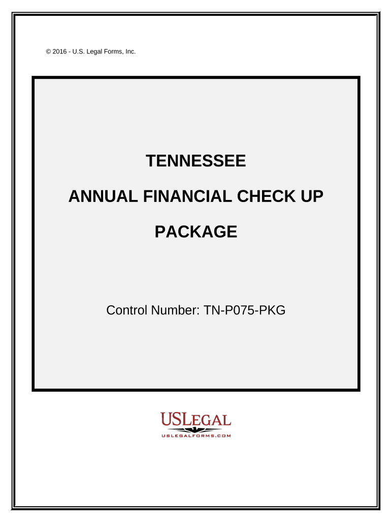 Annual Financial Checkup Package Tennessee  Form