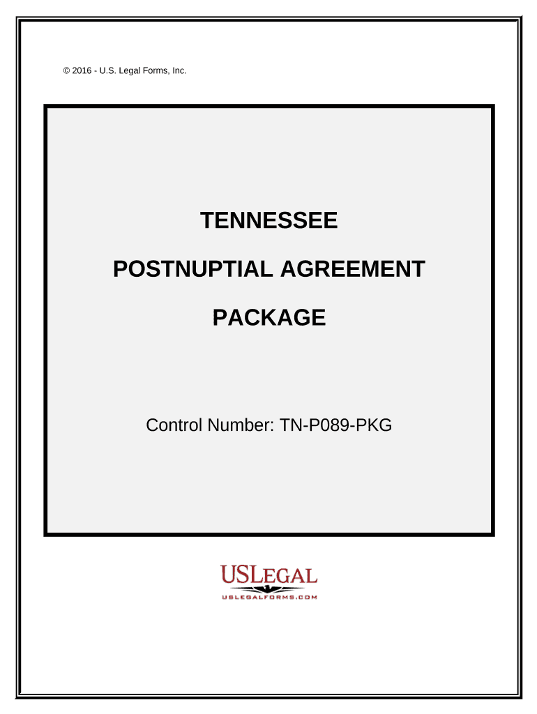 Postnuptial Agreements Package Tennessee  Form