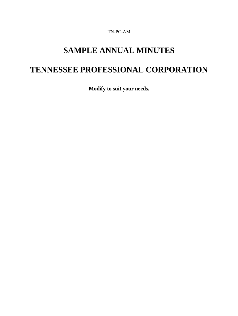 Tennessee Annual Corporation Form