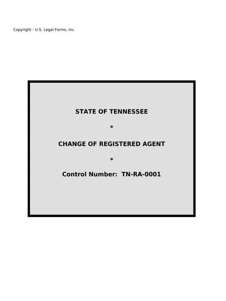 Change Registered Agent Tennessee  Form