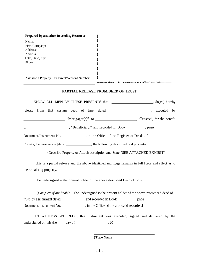 Tn Deed Trust  Form