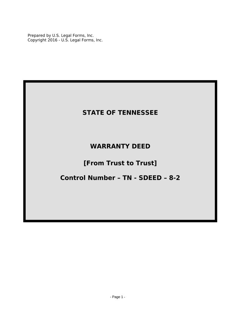 Tennessee Warranty Deed Form