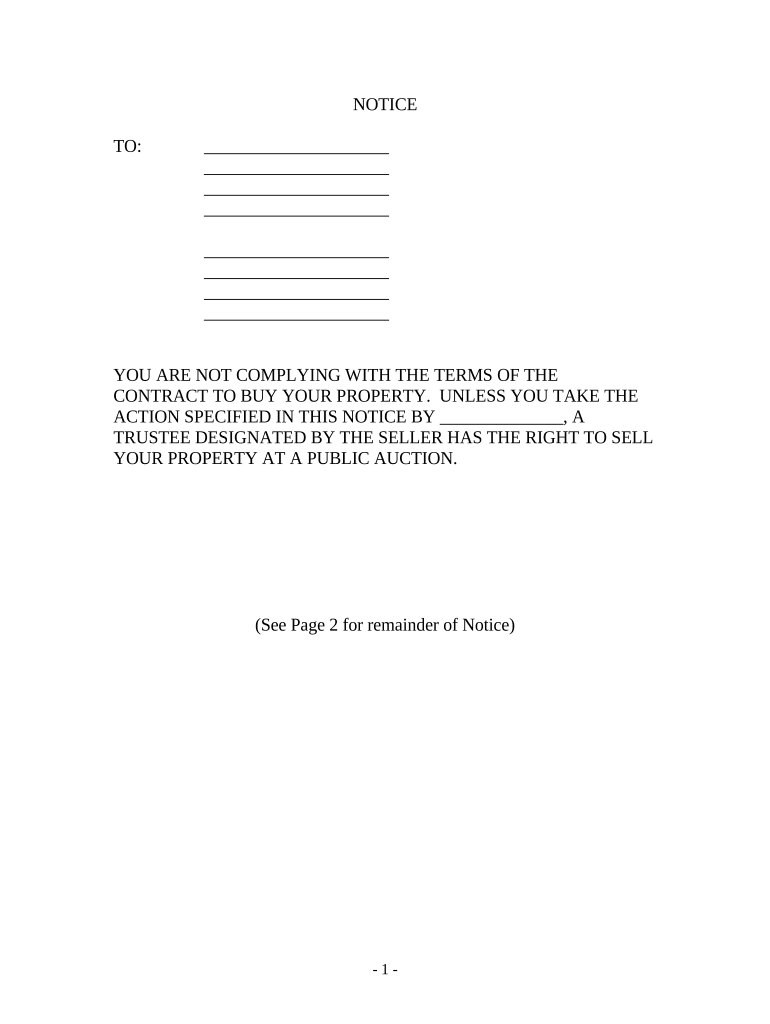 Texas Default  Form