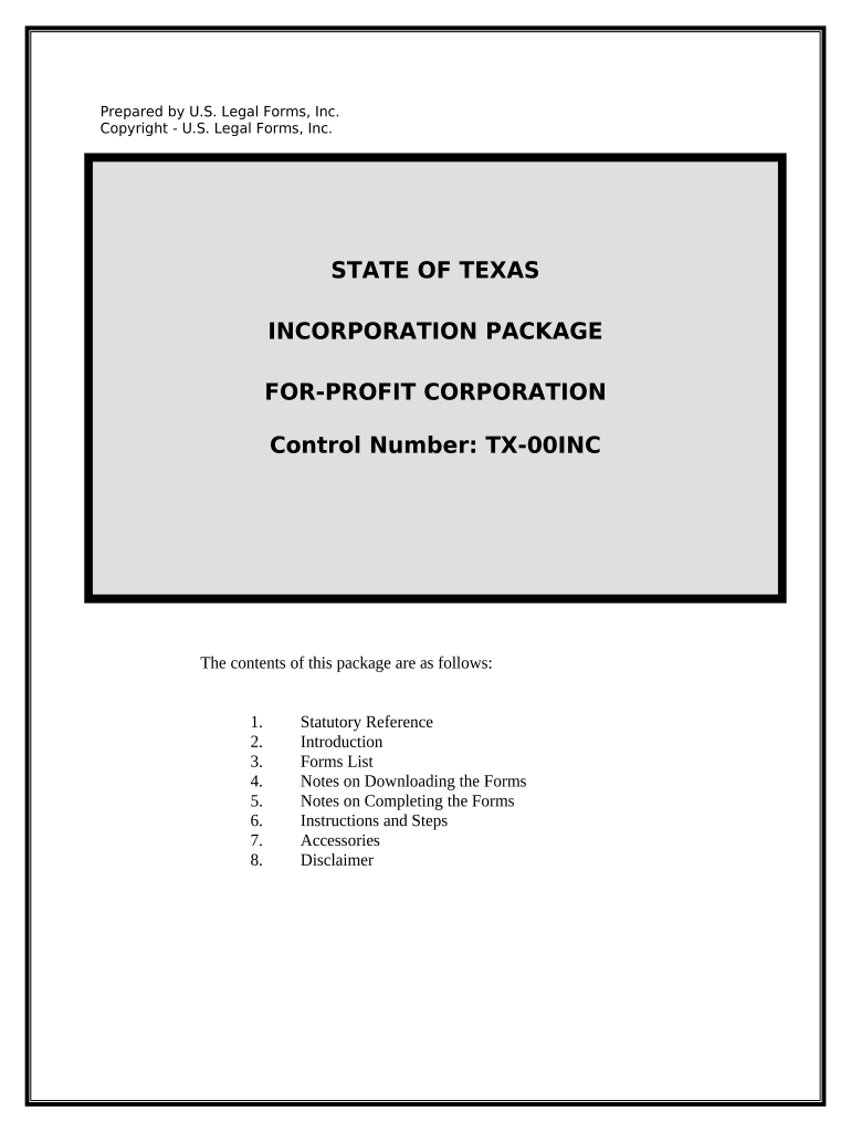 Texas Corporation  Form