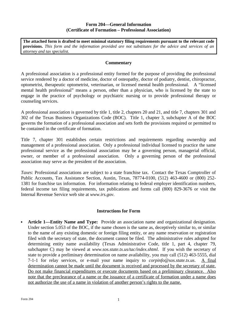 Articles Incorporation Association  Form