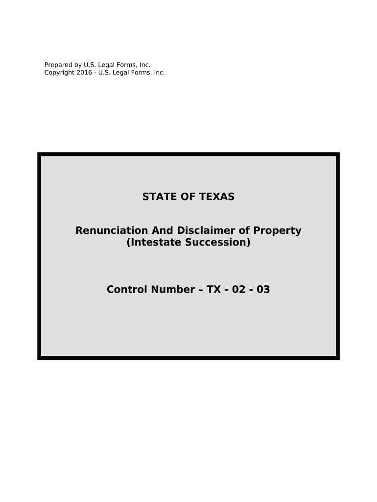 Texas Property  Form