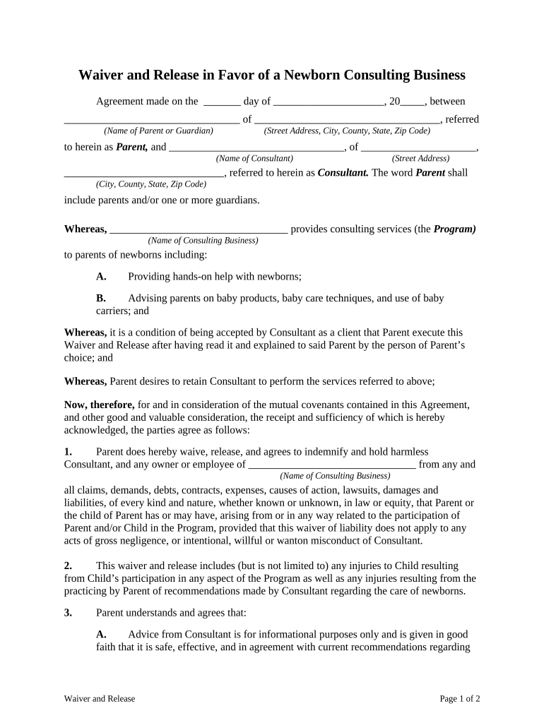 Texas Waiver of  Form