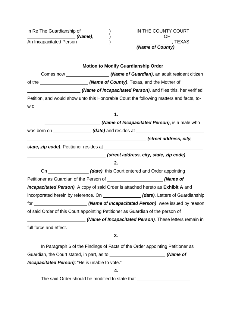 Motion Guardianship  Form