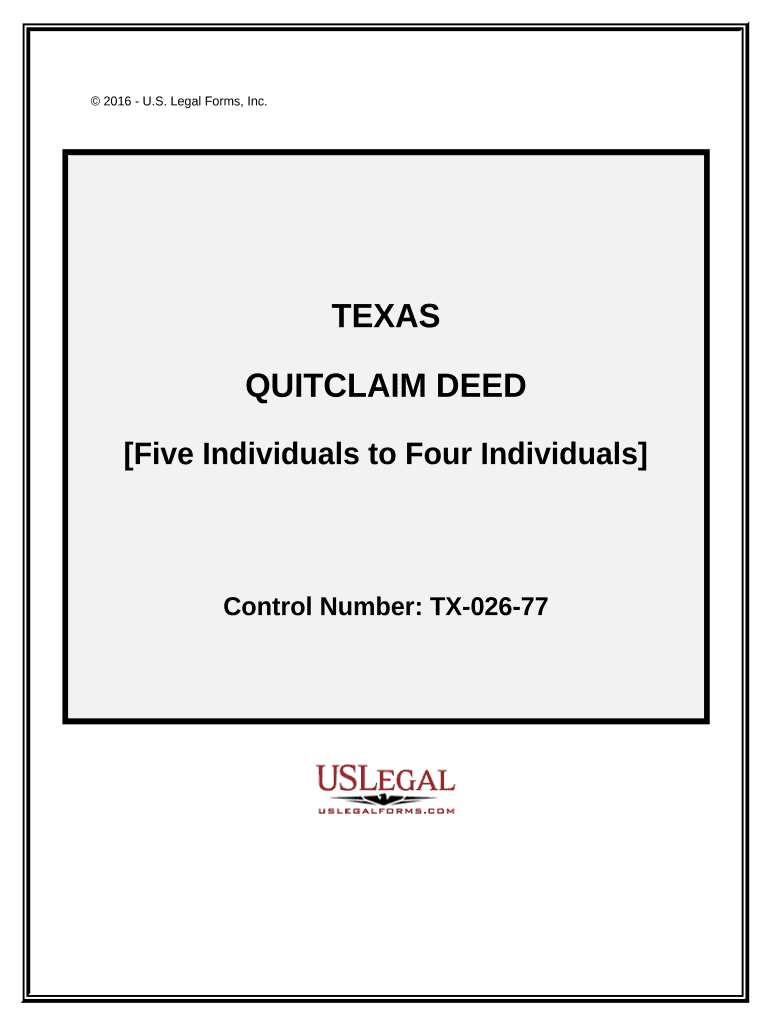 Tx Quitclaim Deed  Form